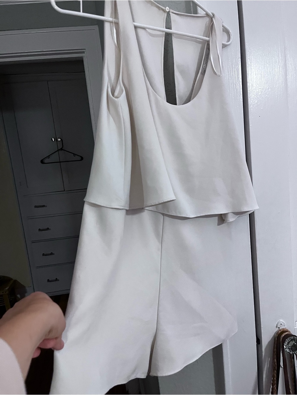 Zara Trafaluc Cream Sleeveless V-Neck Camisole